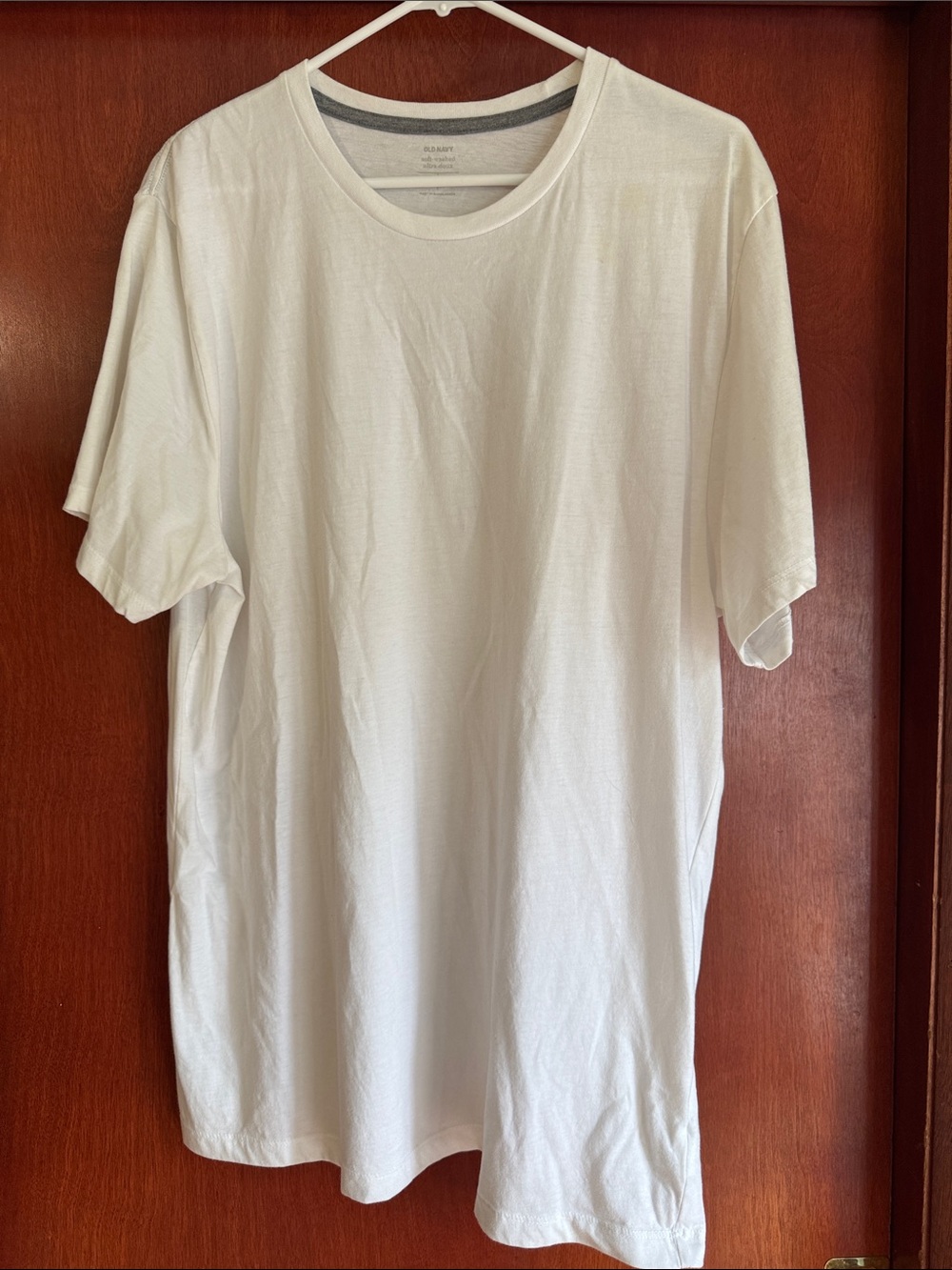Old Navy Men's White Crewneck Short Sleeve Tee